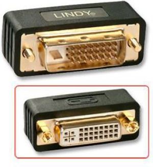 Adapter AV Lindy DVI-D - DVI-I czarny (41098) 1