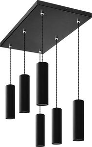 Lampa wisząca Lamp-System Lampa sufitowa wisząca zwis tuba Roller 6P czarny 1