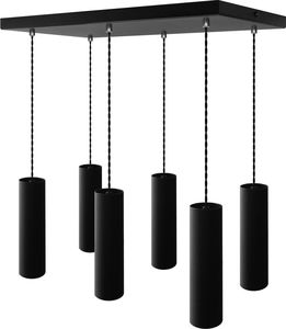 Lampa wisząca Lamp-System Lampa sufitowa wisząca zwis tuba Roller 6P czarny 3