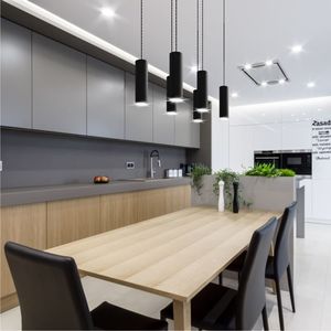 Lampa wisząca Lamp-System Lampa sufitowa wisząca zwis tuba Roller 6P czarny 9