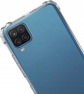 etumi Etui Anti-Shock Do Samsung Galaxy A12 / M12 Gumowe Bezbarwna Obudowa Futerał Wzmacniane Rogi Anti-Shock Gumowe Slim Armor Tpu Asck0010 3