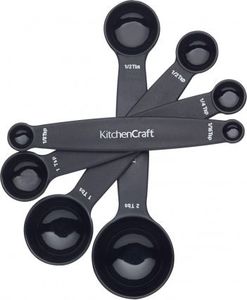 Kitchen Craft łyżki miarowe Easy Store Magnetic plastikowe czarne 4 szt 1