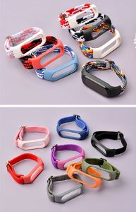 Hurtel Strap Fabric opaska do Xiaomi Mi Band 6 / 5 / 4 / 3 pleciony materiałowy pasek bransoletka czerwony 9