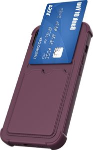 Hurtel Card Armor Case etui pokrowiec do iPhone XR portfel na kartę silikonowe pancerne etui Air Bag jasnoniebieski 4