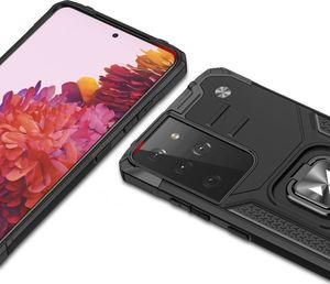 Wozinsky Wozinsky Ring Armor pancerne hybrydowe etui pokrowiec + magnetyczny uchwyt Samsung Galaxy S22 Ultra czarny 2