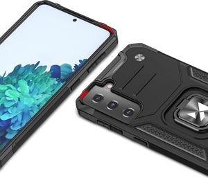 Wozinsky Wozinsky Ring Armor pancerne hybrydowe etui pokrowiec + magnetyczny uchwyt Samsung Galaxy S22 Ultra złoty 3