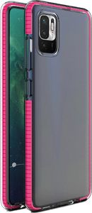 Hurtel Spring Case pokrowiec żelowe etui z kolorową ramką do Xiaomi Redmi Note 10 5G / Poco M3 Pro ciemnoróżowy 1