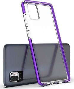 Hurtel Spring Case pokrowiec żelowe etui z kolorową ramką do Xiaomi Redmi Note 10 5G / Poco M3 Pro ciemnoróżowy 3