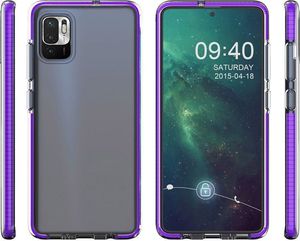 Hurtel Spring Case pokrowiec żelowe etui z kolorową ramką do Xiaomi Redmi Note 10 5G / Poco M3 Pro czarny 2