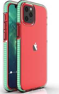 Hurtel Spring Case pokrowiec żelowe etui z kolorową ramką do iPhone 13 Pro miętowy 1