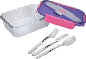 Built lunchbox Active 900 ml szklanka fioletowy/różowy 2 szt 1