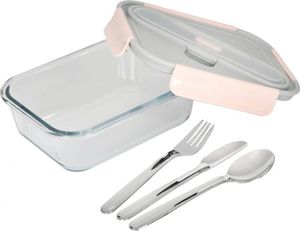 Built lunchbox Mindful 900 ml szklanka szara/różowa 2 szt 1