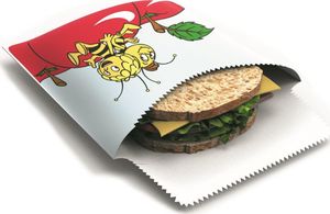 Zak!designs torba obiadowa Maja i Willi wosk pszczeli/bawełna czerwona/biała 1