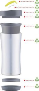 XD Design boom kubek termos 0,25l polipropylenowy szary/żółty 4