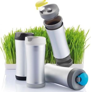 XD Design boom kubek termos 0,25l polipropylenowy szary/żółty 5