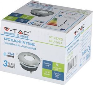 V-TAC downlight VT-787 8,4 x 3,8 cm GU10 IP54 cynk srebrny 5
