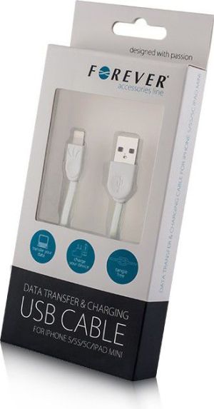 Kabel USB Forever USB-A - Biały (T_0012046) 1