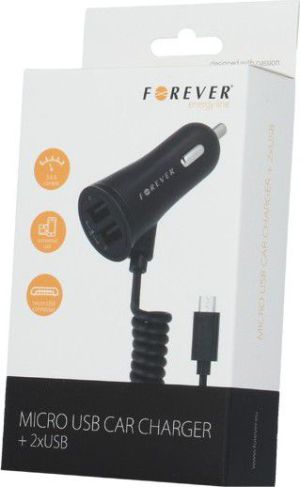 Ładowarka Forever Car Charger Jednoczęściowa 2x USB-A 3.4 A  (GSM016481) 4
