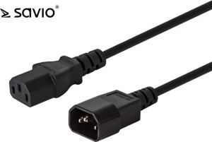 Kabel zasilający Savio Przedłużacz C13 - C14, 1.2m (SAVIO CL-99) 1