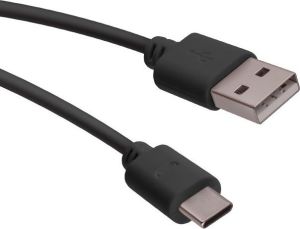 Kabel USB Forever USB-A - USB-C 1 m Czarny (T_0014092) 1