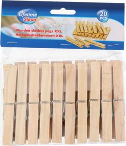 Lifetime Clean clothespins 9,5 cm drewno brąz 20 sztuk 2