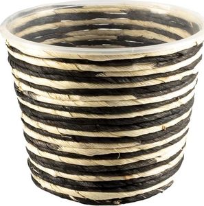 Pepco PEPCO Osłonka do kwiatów wyplatana, 17.5x13cm Ciemnobeżowy 1
