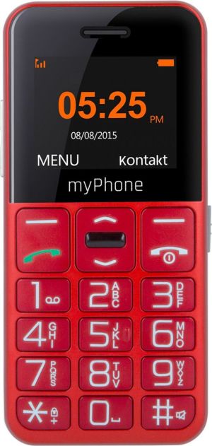 Telefon komórkowy myPhone Halo Easy Czerwono-srebrny 1