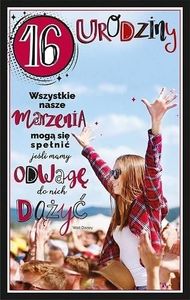 AbCard Kartka okolicznościowa Urodziny 16 U102 1