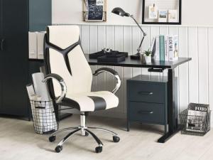 Krzesło biurowe Beliani Formula 1 Beżowe 2