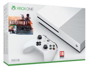 Microsoft Xbox One S 500 GB + Battlefield 1 + 6 miesięcy Xbox Live (ZQ9-00038) 1