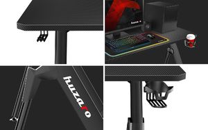 Biurko Huzaro Hero 2.8 Czarne 140 cmx60 cm 9