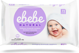 Happy Project EBEBE Chusteczki nawilżające dla niemowląt 72szt. 1