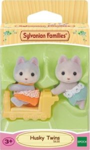 Figurka Epoch SYLVANIAN Bliźniaki piesków Husky 5638 1