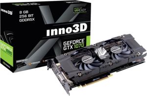 Karta graficzna Inno3D GeForce GTX 1070 Twin X2 V2 8GB GDDR5 (256 Bit) DVI-D, HDMI, 3xDP, BOX (N1070-1SDV-P5DN) 1