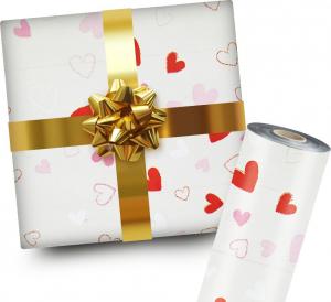 Zapakuj na prezent (Walentynkowy papier ze złotą wstążką) 1