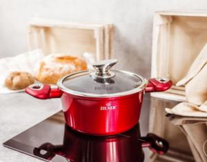 Zilner GARNKI z POWŁOKĄ GRANITOWĄ 8 ELE. ZILNER CHERRY RED ZL-8551 3