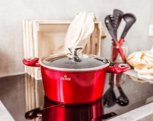 Zilner GARNKI z POWŁOKĄ GRANITOWĄ 8 ELE. ZILNER CHERRY RED ZL-8551 5