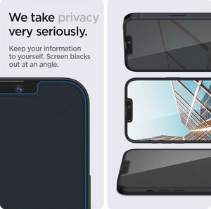 Spigen 2x Szkło Hartowane Spigen Ez Fit do iPhone 13 Pro Max Privacy 5