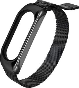 Braders Metalowa Bransoleta do Mi Band 3 / 4 / 5 / 6 czarny 1