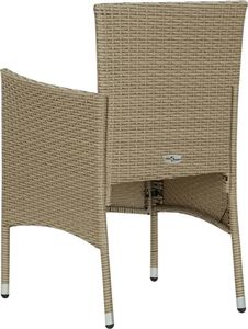 vidaXL 5-cz. zestaw mebli ogrodowych z poduszkami, polirattan, beżowy 7