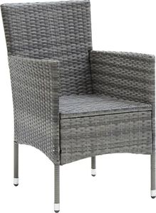 vidaXL 7-cz. zestaw mebli ogrodowych z poduszkami, polirattan, szary 5