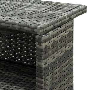vidaXL 3-cz. zestaw mebli barowych z poduszkami, rattan PE, szary 8