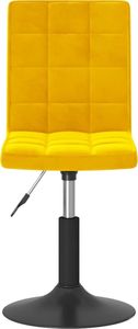 vidaXL Obrotowe krzesła stołowe, 2 szt., musztardowe, aksamitne 5