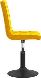 vidaXL Obrotowe krzesła stołowe, 2 szt., musztardowe, aksamitne 6