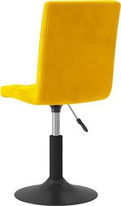 vidaXL Obrotowe krzesła stołowe, 2 szt., musztardowe, aksamitne 7