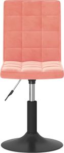 vidaXL Obrotowe krzesła stołowe, 2 szt., różowe, obite aksamitem 5