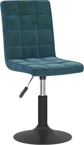 vidaXL Obrotowe krzesła stołowe, 2 szt., niebieskie, aksamitne 4
