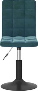 vidaXL Obrotowe krzesła stołowe, 2 szt., niebieskie, aksamitne 5