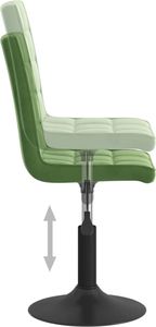 vidaXL Obrotowe krzesła stołowe, 2 szt., ciemnozielone, aksamitne 8