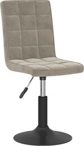 vidaXL Obrotowe krzesła stołowe, 2 szt., jasnoszare, aksamitne 4